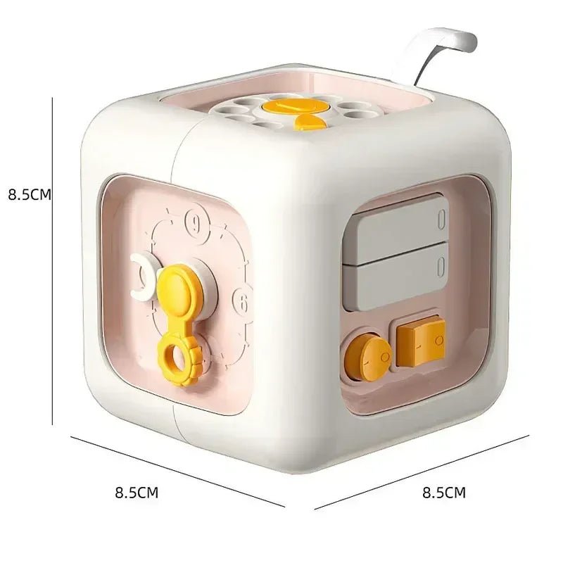 6 in 1 Montessori Educational Toys Sensory Busy Cube Baby Practice Skills Drawer Cube Fidget Educational Toys for Girl Boy - Uzyo