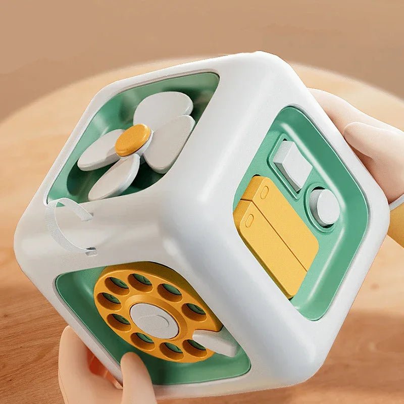 6 in 1 Montessori Educational Toys Sensory Busy Cube Baby Practice Skills Drawer Cube Fidget Educational Toys for Girl Boy - Uzyo