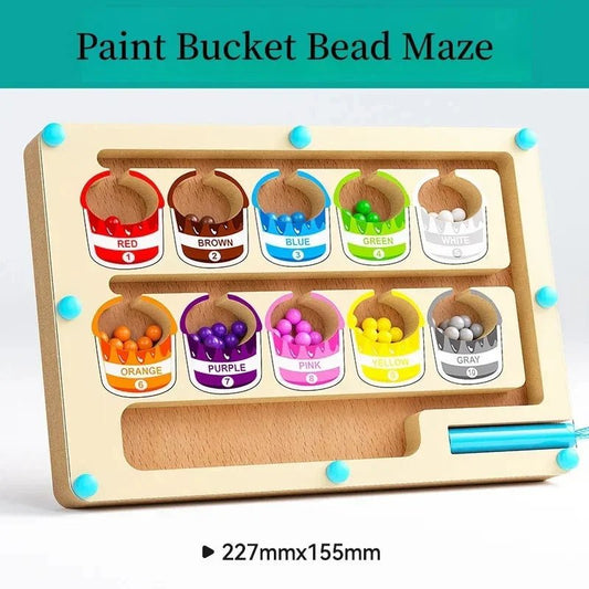Magnetic Maze Toy with Magnetic Digital Beads for Puzzle Practice and Attention Training Games - Uzyo