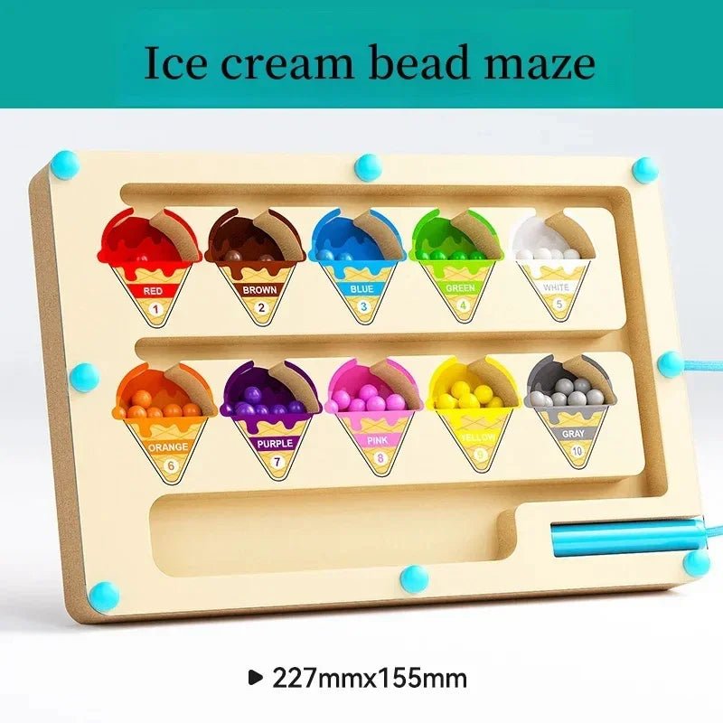 Magnetic Maze Toy with Magnetic Digital Beads for Puzzle Practice and Attention Training Games - Uzyo