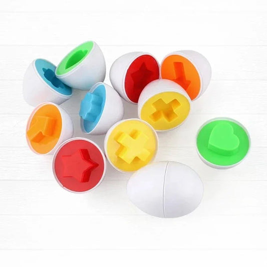 Montessori Educational Toys 1 2 3 Year Children Toy Easter Egg Baby Sensory Puzzle Smart Eggs Colors Shape Matching Sorter Games - Uzyo